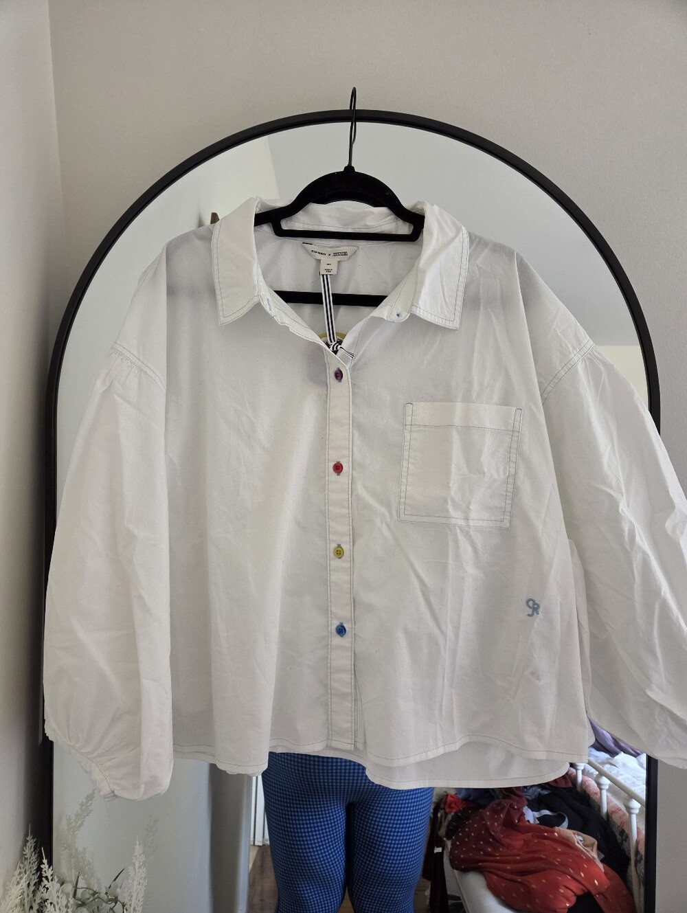 NWT Old Navy Christopher John Rodgers White Poplin Button Down